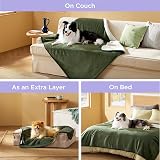 LE SURE Waterproof Dog Blanket 100x80cm Fleece Bed Throw Olive Green view 6