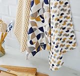 Cooksmart British Designed Pack of 3 Tea Towels Modern Kitchen Set view 2