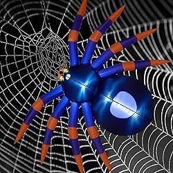 ATDAWN 8 Ft Halloween Inflatable Spider, Giant Blow
