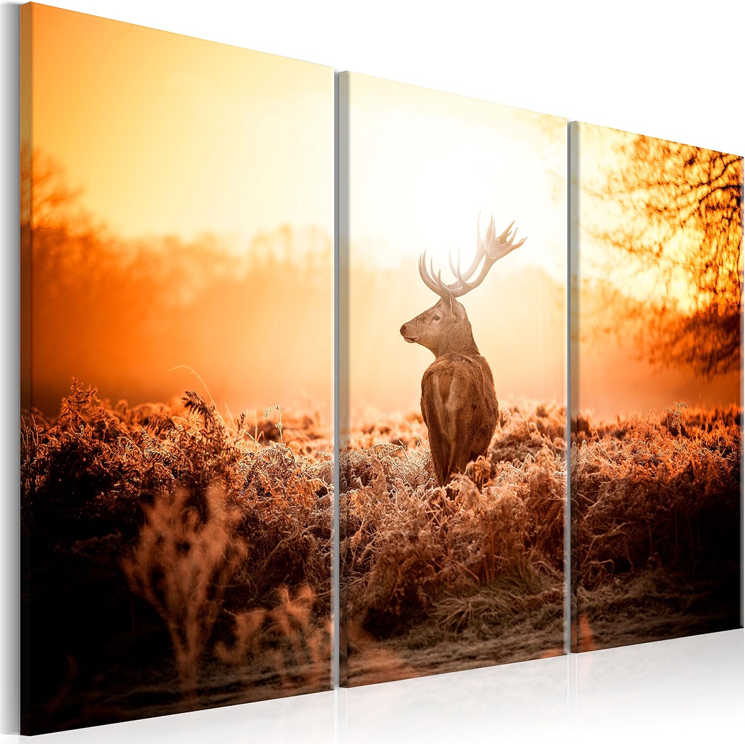 Murando Akustikbild „Hirsch“ 120x80 Cm – Schallabsorber Aus Schaum, Reduziert Hall & Verbessert Raumakustik