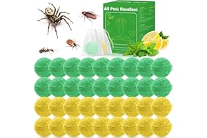 QAIHIEI Spider Repellent for Indoor Outdoor Use, 36Pack Natural Peppermint Oil Spider Deterrent for House Garage to Get Rid of Moth Spiders Mice Roaches, Squirrels, Ants, Safe & Non-Toxic