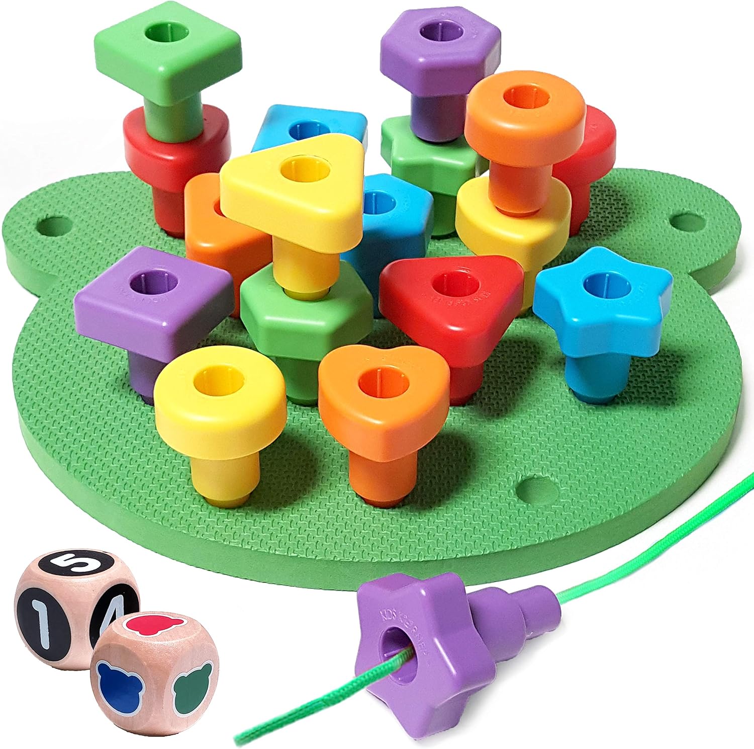 stacking peg board toy set