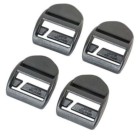 Duraflex Schnell-Klemmschnalle mit Griff Set 4 x 25 mm, Schwarz, Stegschnalle, Leiterschnalle, Rucksackschnalle, Gurtschnalle