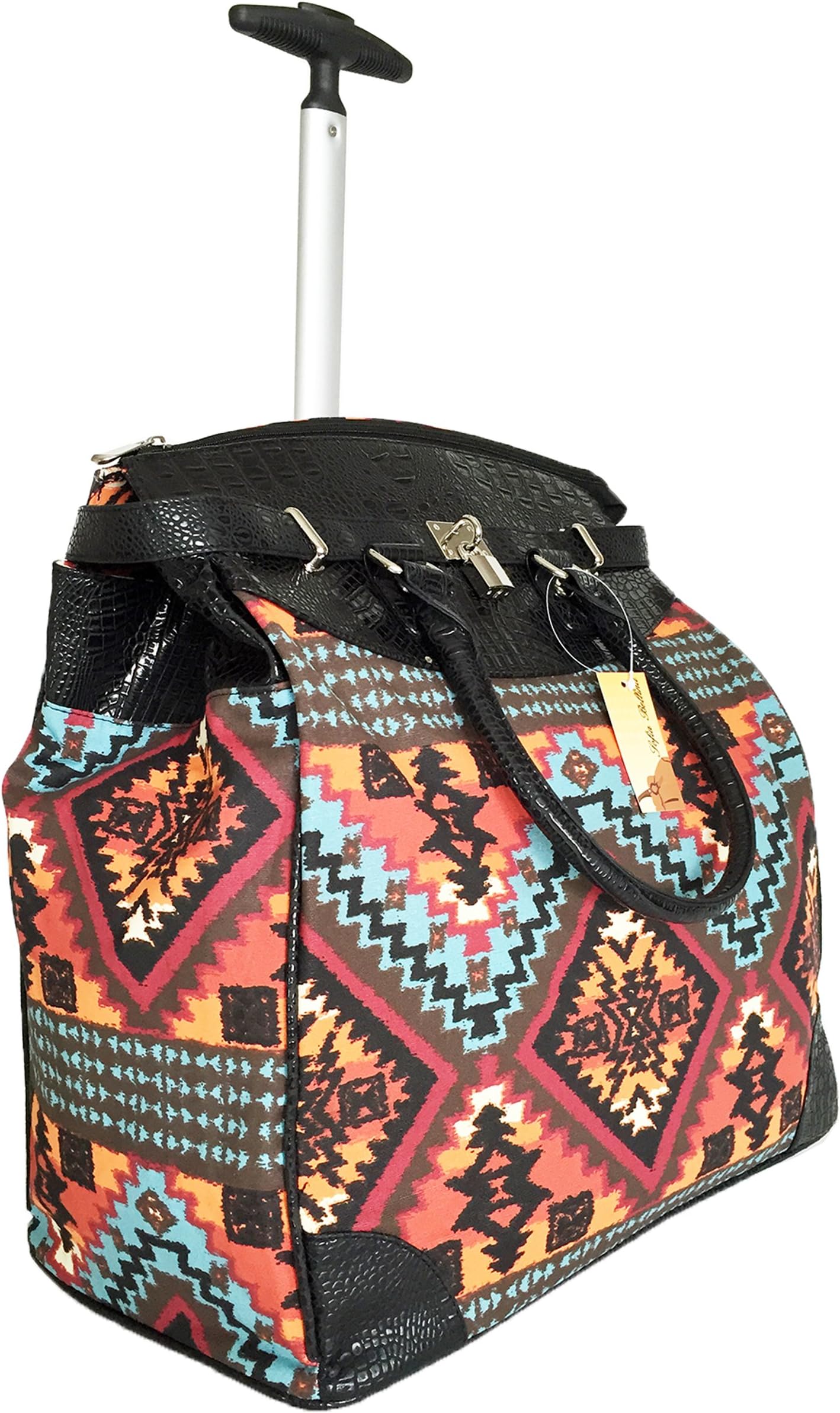 Trendy Flyer Computer/Laptop Rolling Bag 2 Wheel Case Tribal