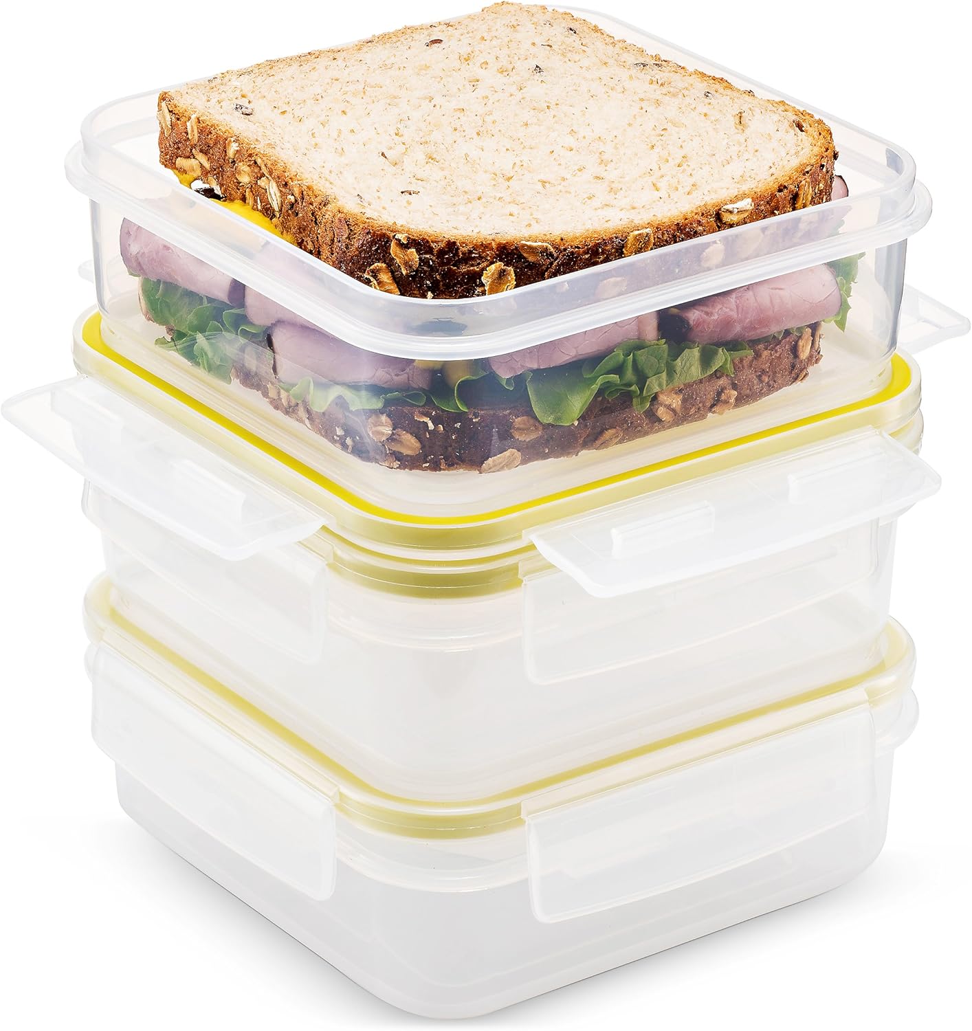 Komax Biokips Food Storage Sandwich Lunch Box Container 23oz. (set of 3