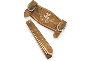 SCHÖNEBERGER TRACHTEN COUTURE Schöneberger Men's Bavarian Suspenders for Lederhosen - Oktoberfest Leather Trousers Suspenders classic