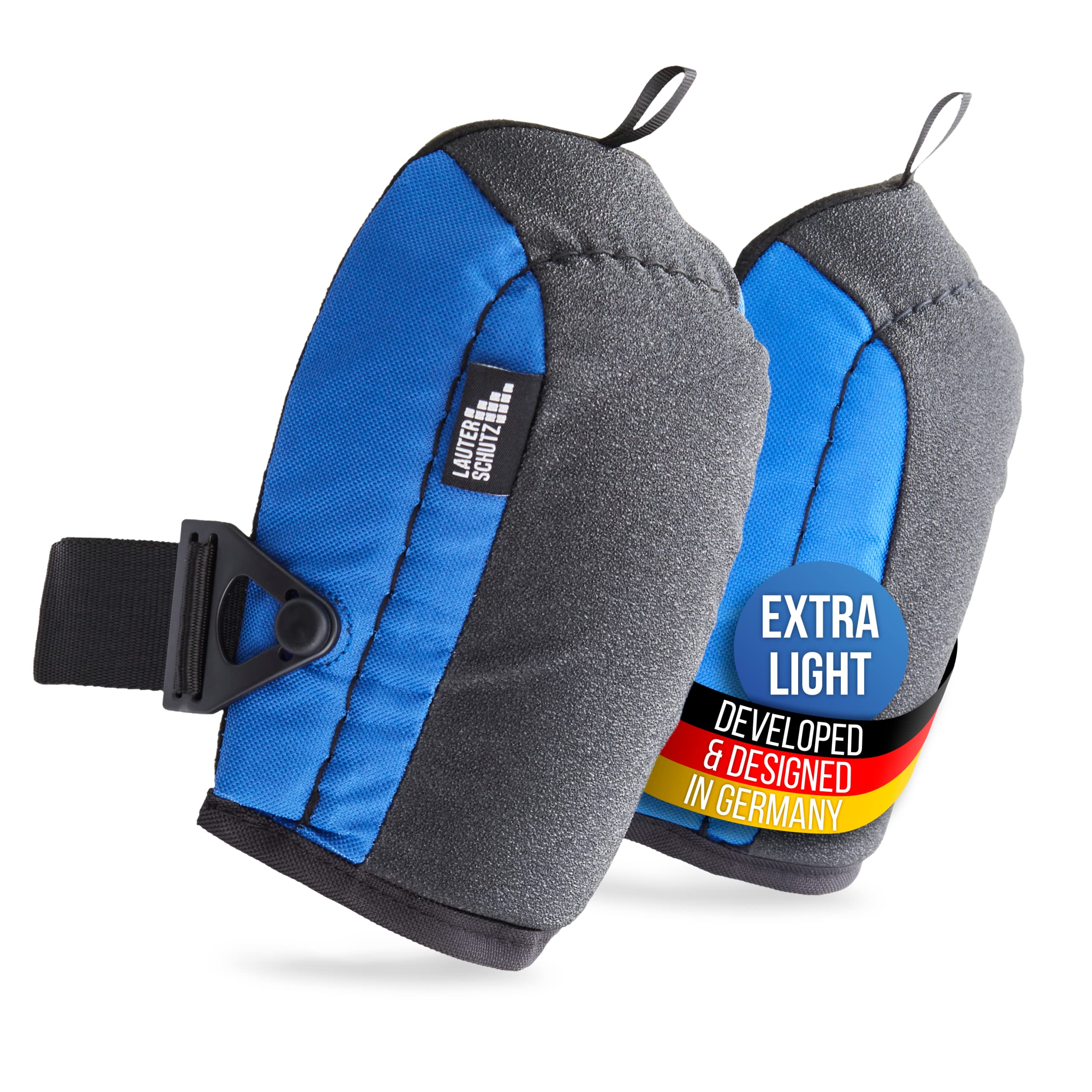LauterSchutz® LIGHT knee pads for comfortable working while on knees - in the household, when renovating or in the garden - with anti-slip coating and size-adjustable closure (LIGHT)