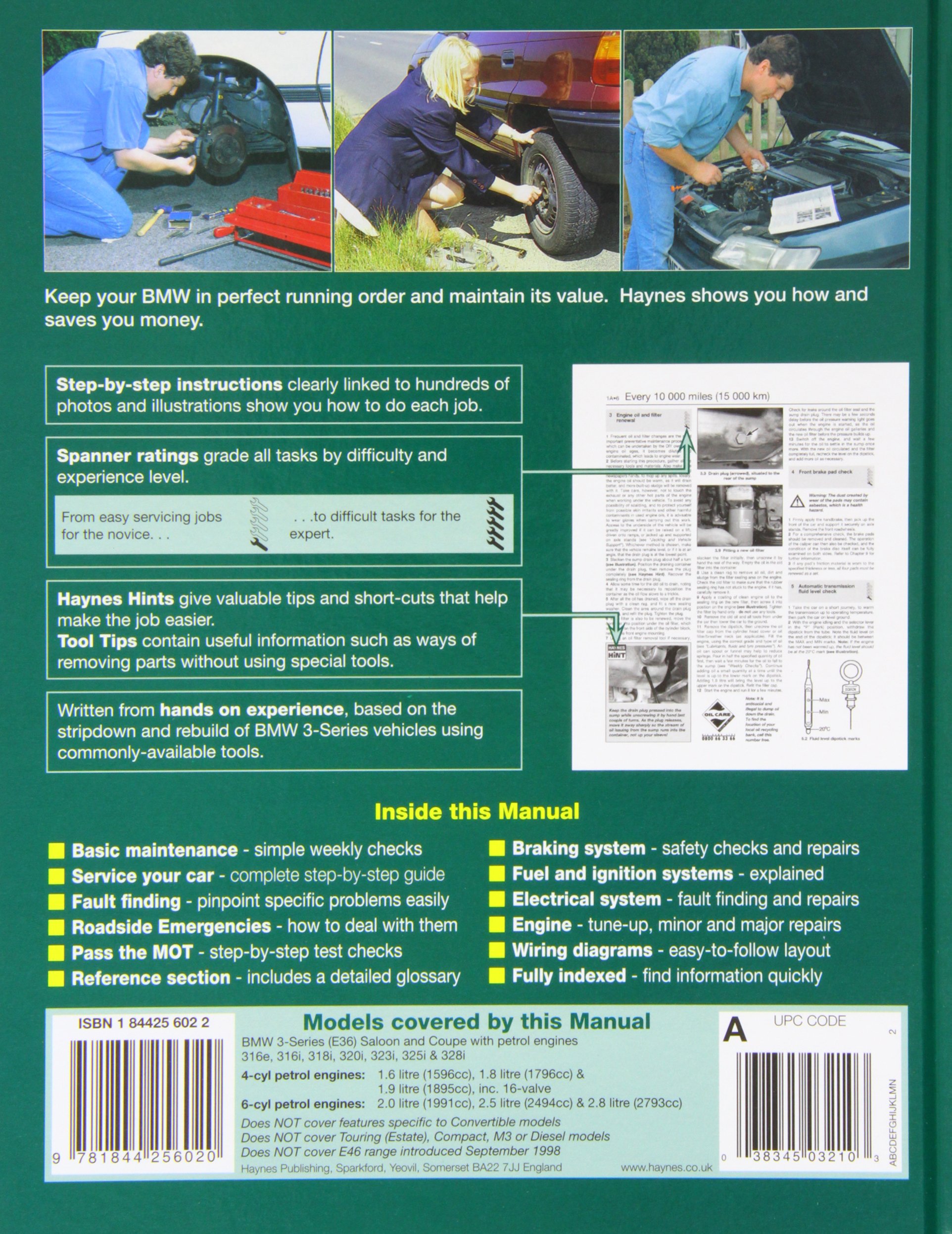 BMW 3-series Petrol Service and Repair Manual: 1991 to 1999 (Haynes Service  and Repair Manuals): Amazon.co.uk: Mark Coombs, Steve Rendle:  9781844256020: ...