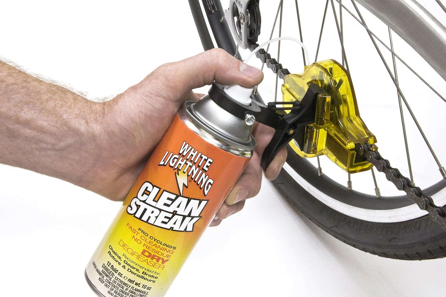 white lightning bike chain cleaner
