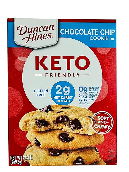 DUNCAN HINES KETO FRIENDLY CHOCOLATE CHIP COOKIE MIX, 8.8 OZ