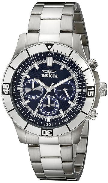 Invicta Watch Specialty Unisex Quartz Watch with Blue Dial Chronograph