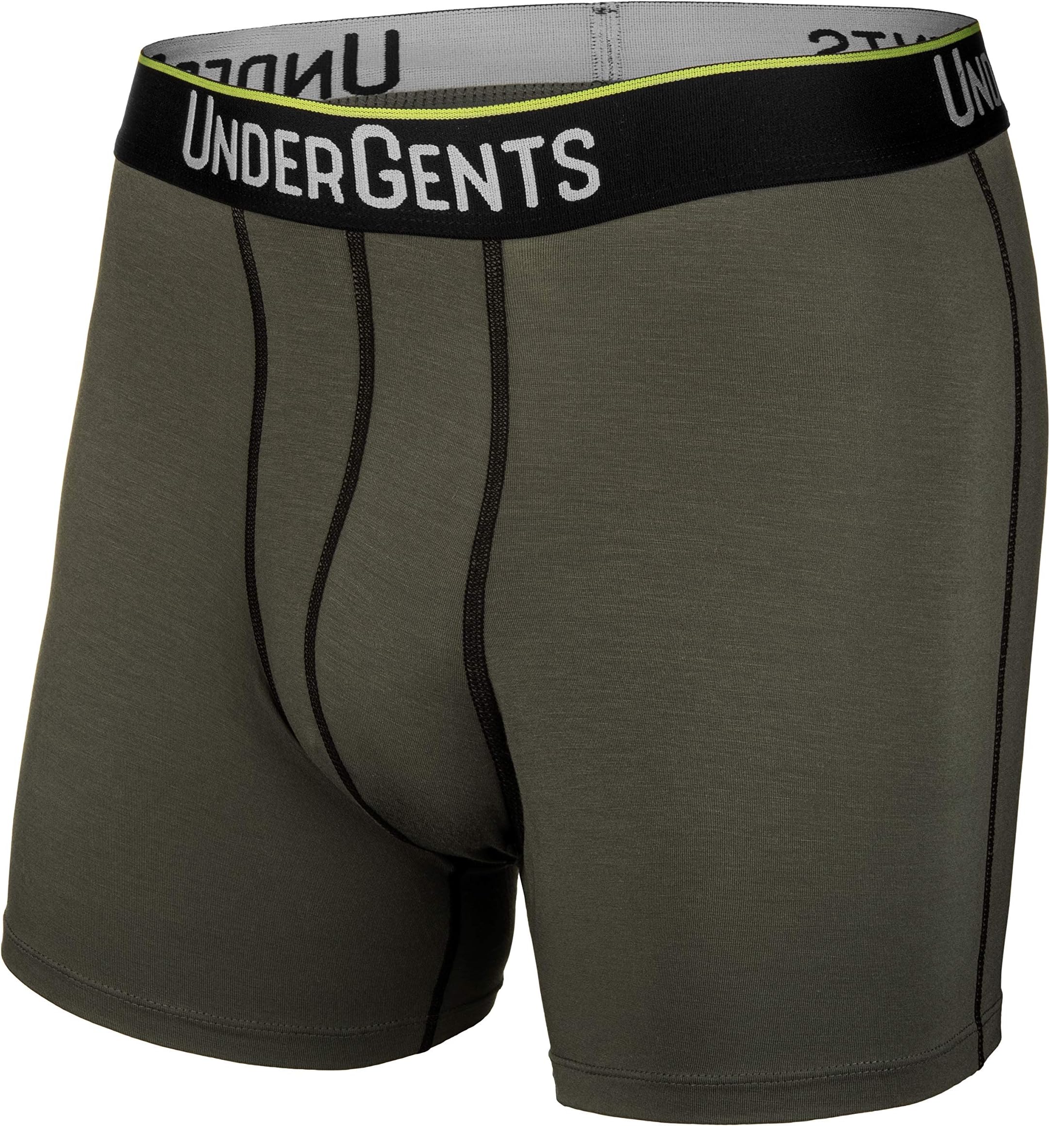 UnderGents Men's Boxer Brief Underwear. 4.5" Leg & Flyless Pouch for CloudSoft Cooling Comfort Not Compression
