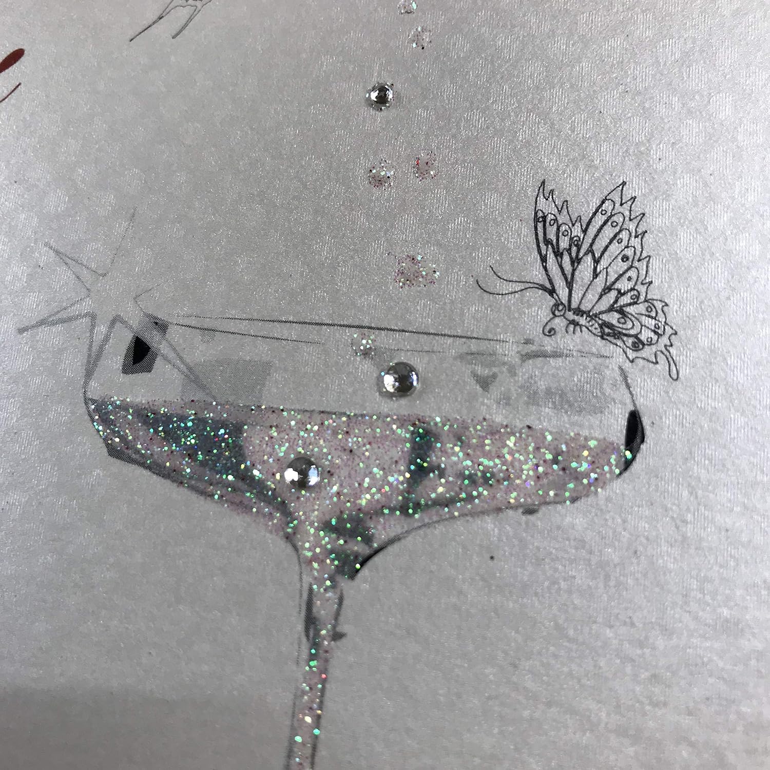 WHITE COTTON CARDS BD107C Coupe Glass Happy Anniversary 'Copper' 7 Years Handmade Anniversary Card, White - Image 3