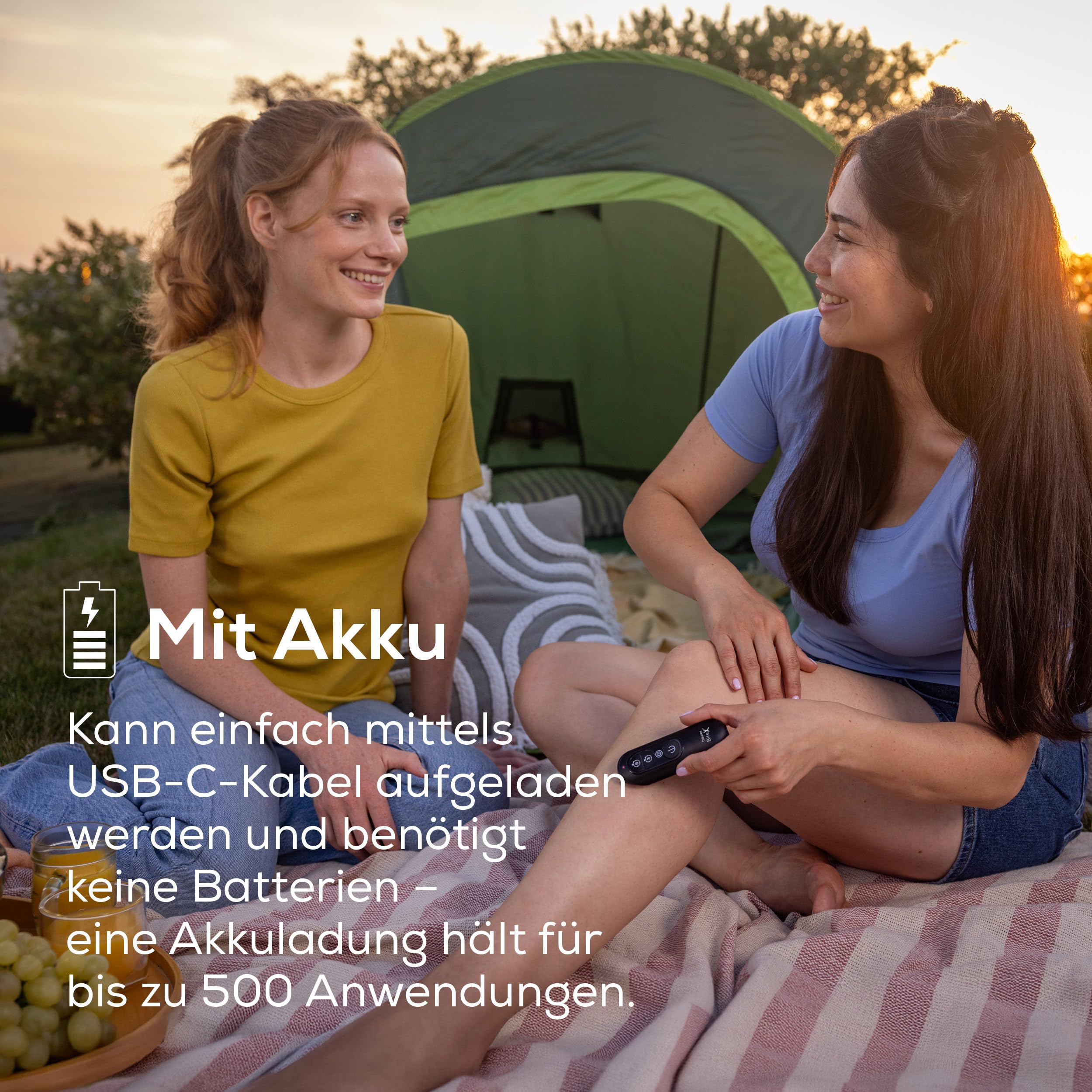Beurer BiteX Max Deep Black Insektenstichheiler mit größerer Heizfläche, Mückenstich Hitzestift zur Behandlung von Insektenstichen- und bissen, elektronischer Stichheiler, mit Licht und Akku 4