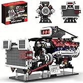 TSONER V8 Supercharged Engine Model Set that Run for Adults Kids,1151PCS | MOC 8-Cylinder Car Motor Engine Building Kit,STEM Mechanical Engineering Toy,Scientific Desk Decor/Car Lover Collectible Gift