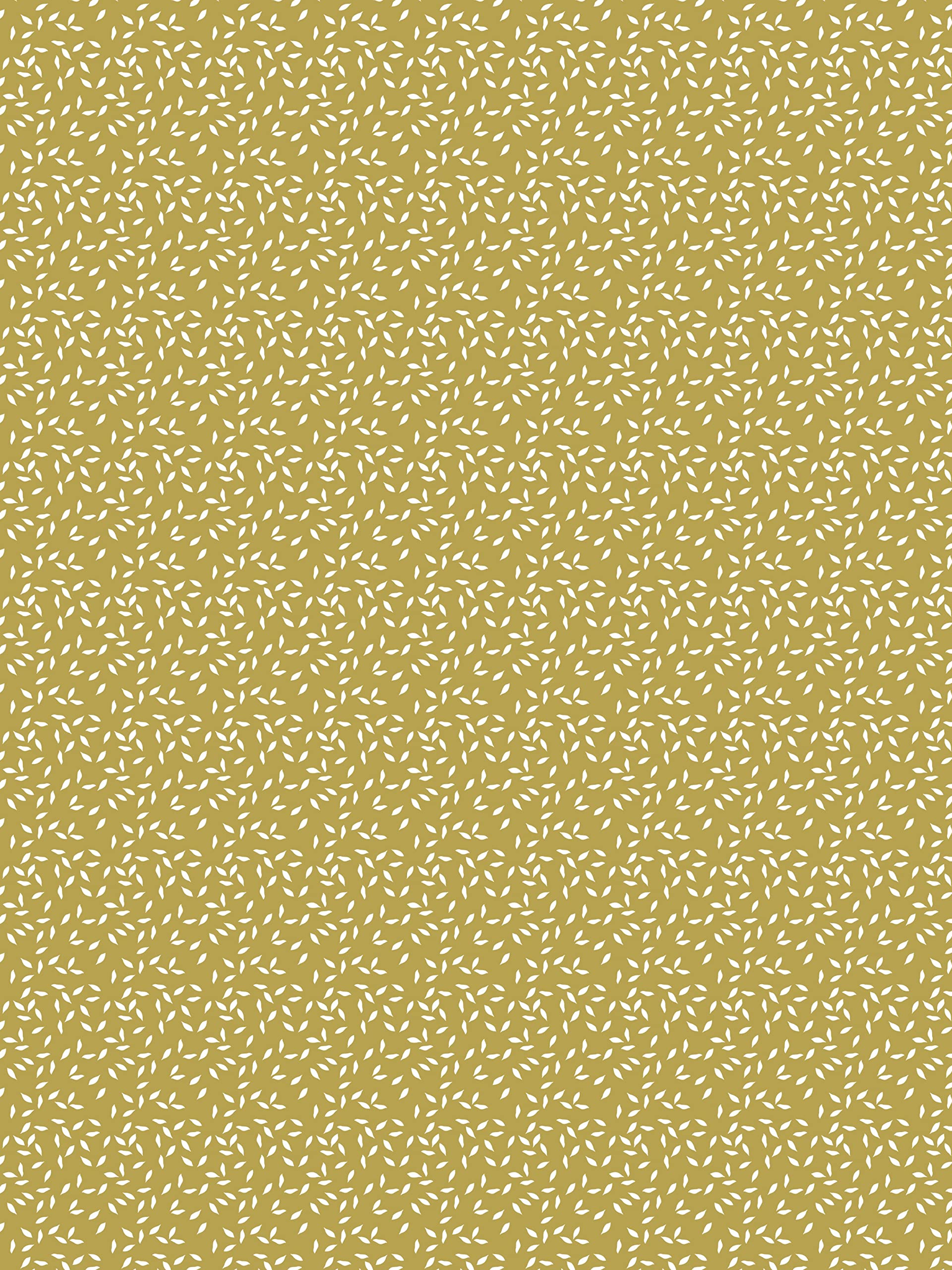 Décopatch FDA889C - A pocket of 20 paper sheets - Printed patterns, yellow background leaves - 30x40 cm - Modernize, DIY