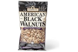 Hammons, Walnuts Fancy Large oz Highest Protein Nut Heart Healthy NonGMO Naturally GlutenFree Top Keto Nut, American Black, 4 Ounce