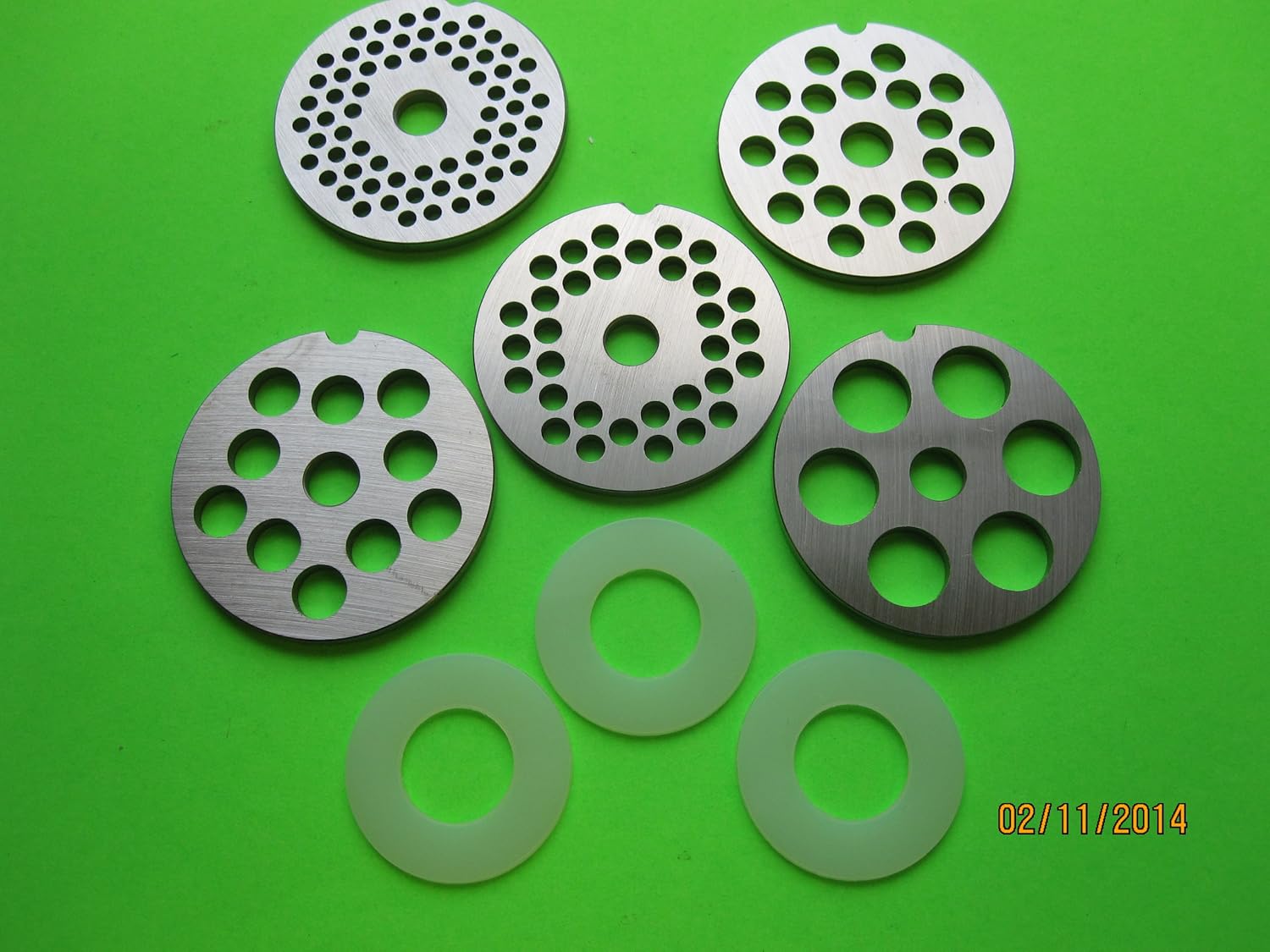 (5) Meat Grinder discs plate for Vintage Metal Kitchenaid Mixer meat grinder