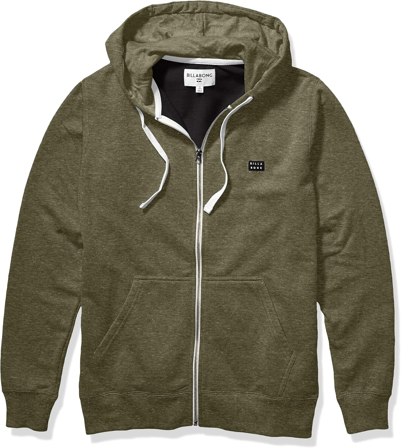 Billabong Men's All Day Zip Hoodie Hooded Sweatshirt, Dark Military ...