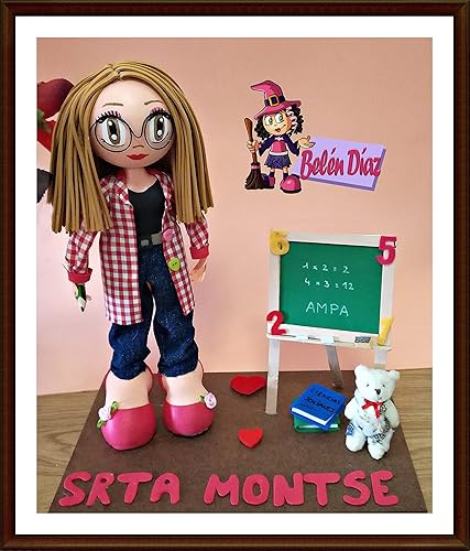 muñeca goma eva profesora