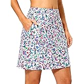 Viodia Women's 18" Long Swim Skirt High Waisted Modest Skort Bathing Suit Swimsuit Bottoms Tankini Bikini with Skirts