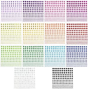 LEOBRO Self-Adhesive Pearl & Rhinestone Stickers - 2032Pcs Gem Stickers For Crafts, Face, Hair
