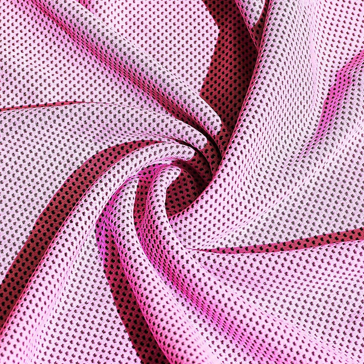 WISETON Cooling Towels,Sports Cooling Towels for Men Women, Instant Relief Breathable Mesh Towels for Golf,Work Out,Fitness,Gym,Yoga,-Set of 2 with a Waterproof Bag and Carabiner