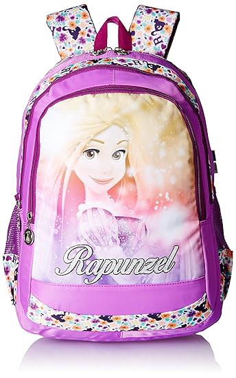 Disney Princess Rapunzel Purple School Bag for Children of Age Group 8 + years | Size 19 inch | Material Nylon
