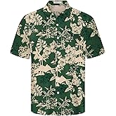 Hawaiian Shirts for Men Short Sleeve Summer Beach Tropical Shirts Floral Cruise Shirts Button Down Aloha Party Vacation Shirt