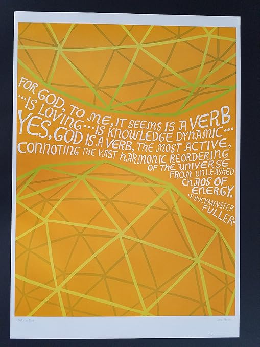 Amazoncom Looart 1960s God Is A Verb R Buckminster Fuller - 