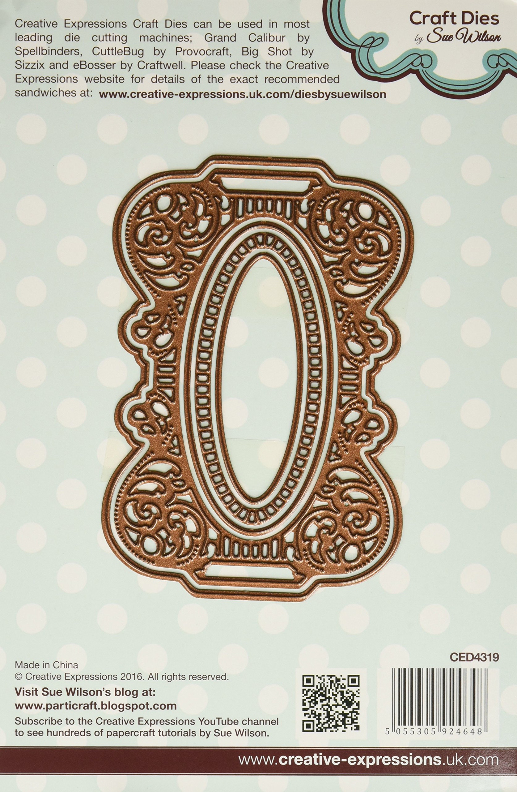 Sue Wilson Frames & Tags Collection Charlotte Die, Metal, 11.1 x 7.5 cm