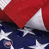 American Flag 3x5 Ft for Outside, Heavy Duty Nylon US Flags for High Wind Outdoor, Fade Resistant and Waterproof USA Flag with Embroidered Stars, Sewn Stripes, Brass Grommets
