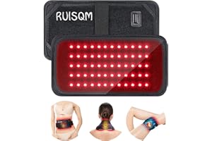 RUISQM Red Light Therapy for Body - LED Red & Infrared Light Therapy Belt Device with 850nm Near Light and 660nm Red Therapy Light for Back Shoulder Muscle Pain Relief
