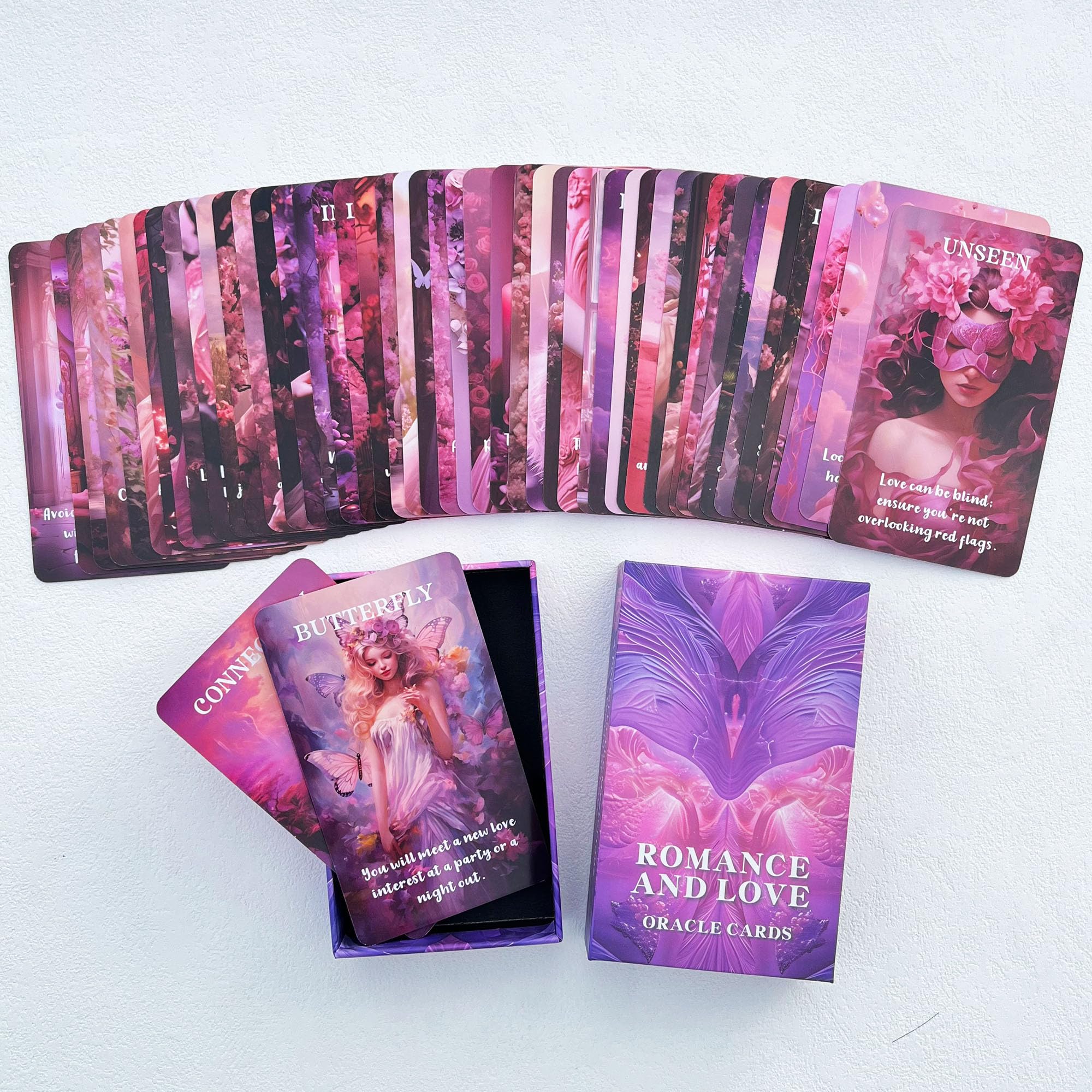 EMPATHSOUL Love Oracle Cards, Life Relationship Oracle Deck, Soulmates and Twin Flames Oracle Cards for Beginners, A Portal to A World Where Love's Mysteries Unfold