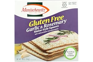 Manischewitz Gluten Free Garlic Rosemary Matzo-Style Squares, 10 Ounce - Kosher for Passover
