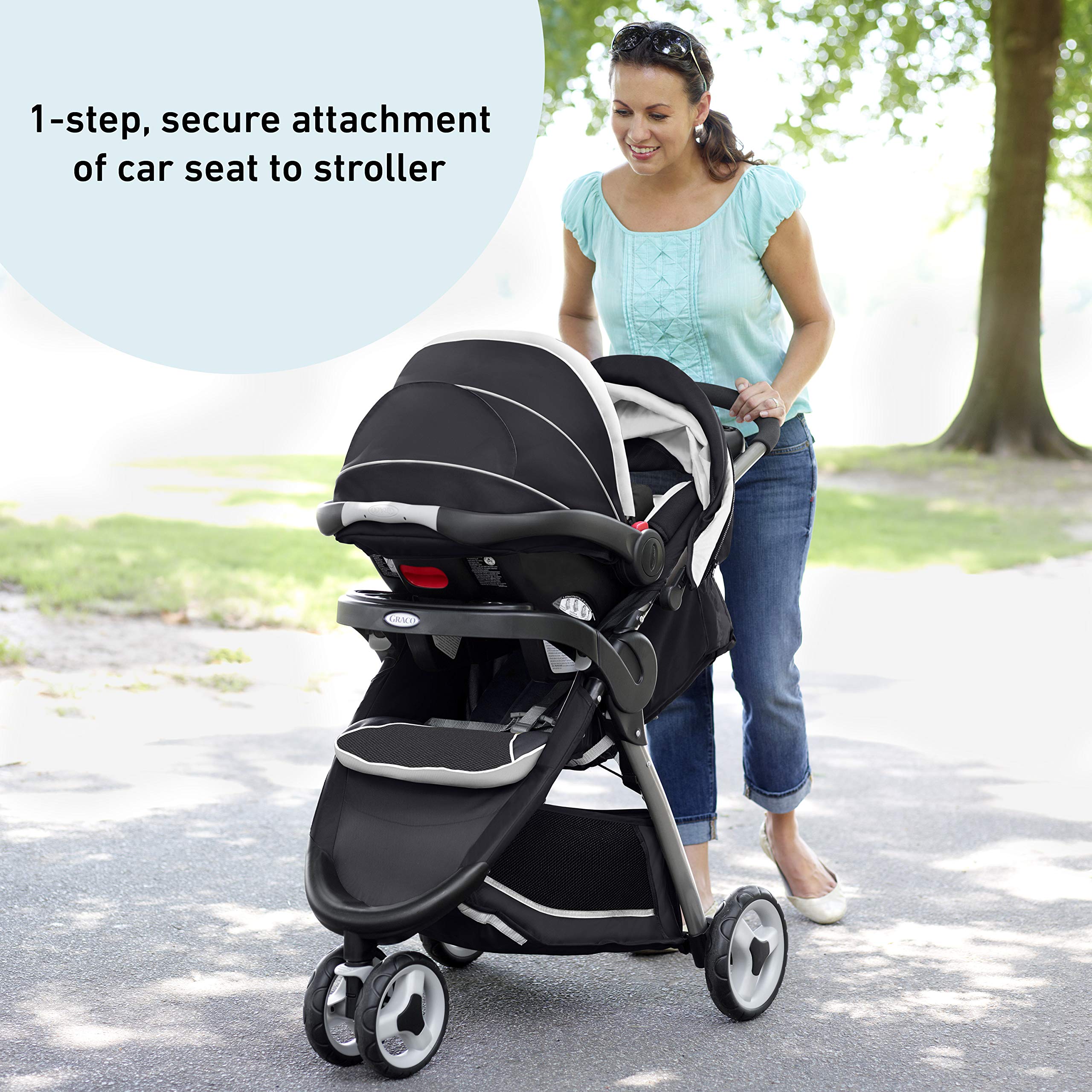 Graco Fastaction Fold Sport Click Connect Travel System Stroller, Gotham, One Size