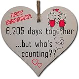 Personalised 17th Wedding Anniversary In Numbers Wall Art Print