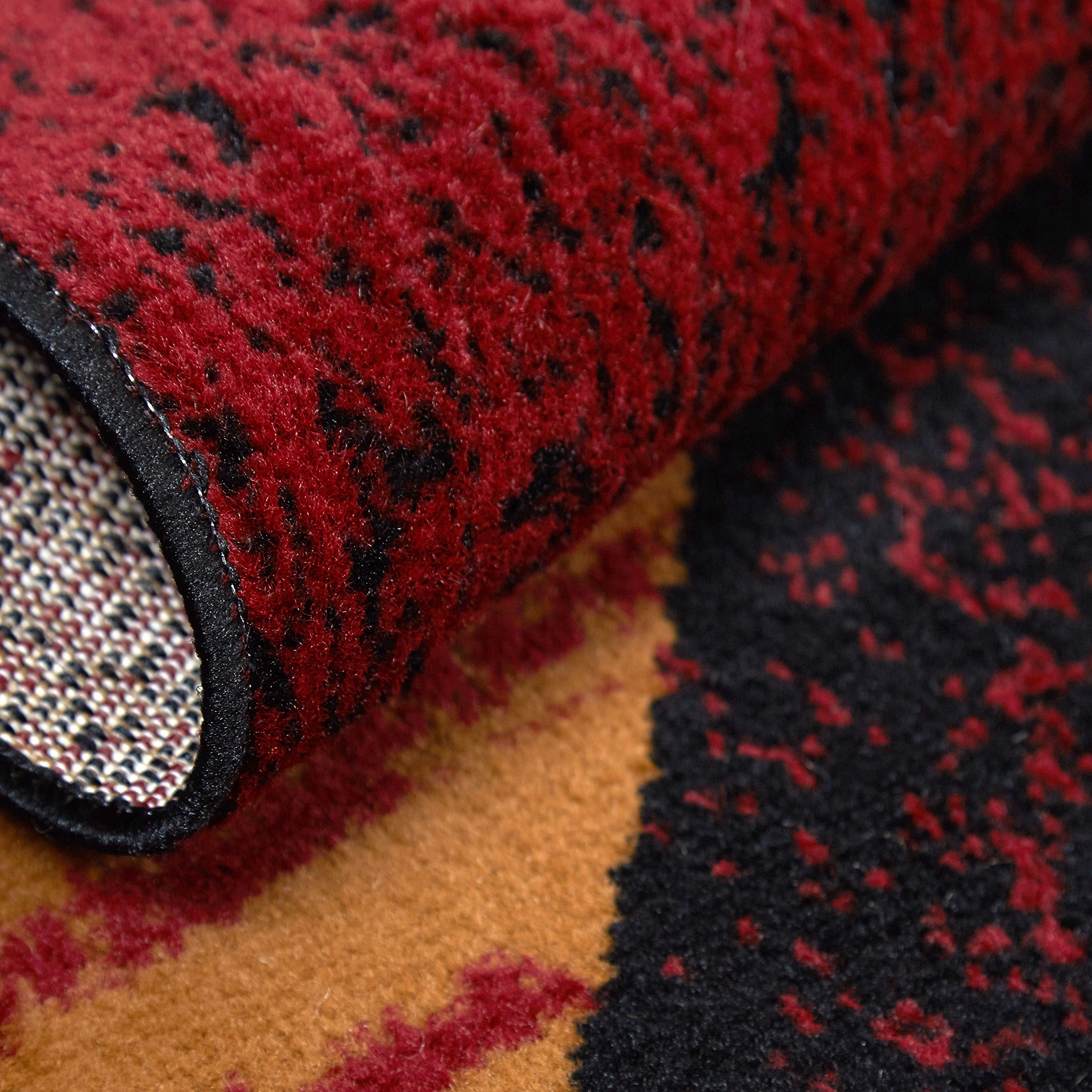 Home Dynamix Ariana Arcata Area Rug 3 Piece Set (4'11" x6'11,1'8" x4'11,1'8" x2'8), Geometric Black