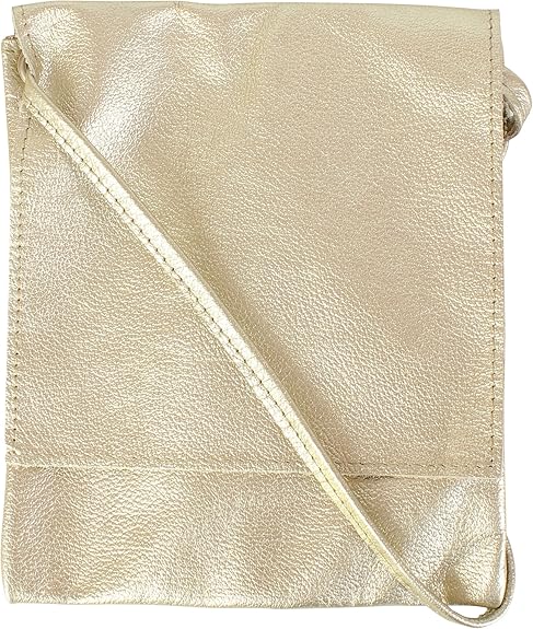 gold leather crossbody bag