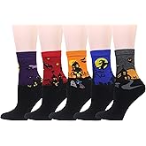 Wish Island Women's 4/5 Packs Animal Dress Cotton Crew Novelty Socks