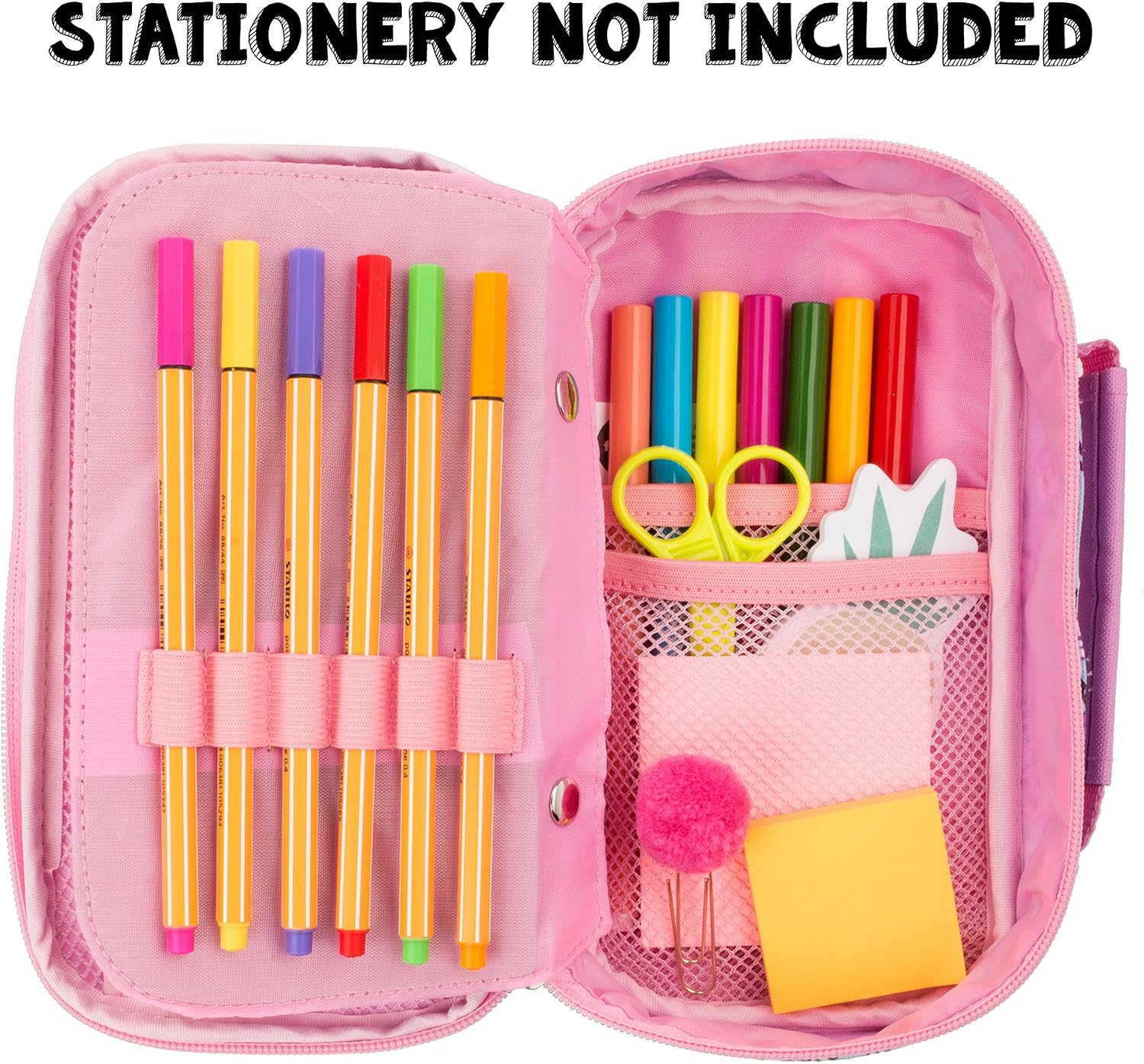 Fringoo, Kids Pencil Case, Two Compartment, Large Pencil Case for Kids and Teens, Stationery Organiser with Handle - Image 5