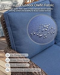 HUMMUH 5-Piece Patio Furniture Set with Fire