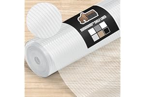 GORILLA GRIP DuraGuard Ribbed Drawer and Shelf Liner for Cabinet, Non Adhesive Waterproof Protection for Kitchen, Strong Grip