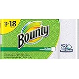 Bounty Paper Towels, White, 12 Giant Rolls = 18 Regular Rolls