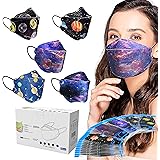 50 Pack LUCIFER Face Mask, 4-Ply Mask Protection Face Cover PM2.5-proof, Fire Smoke-proof, Dust-proof Face Mask Multicolor- I