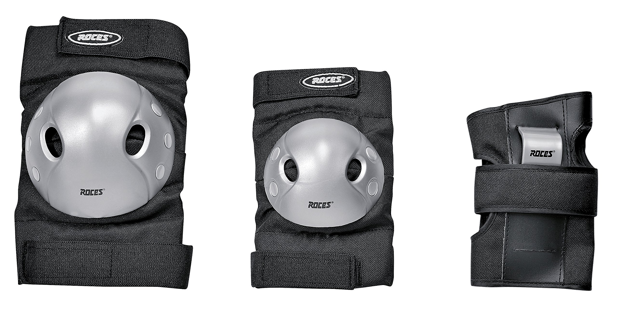 Roces Boys Three Protector Extra-Pack, Black/Grey, MJR 301377–001