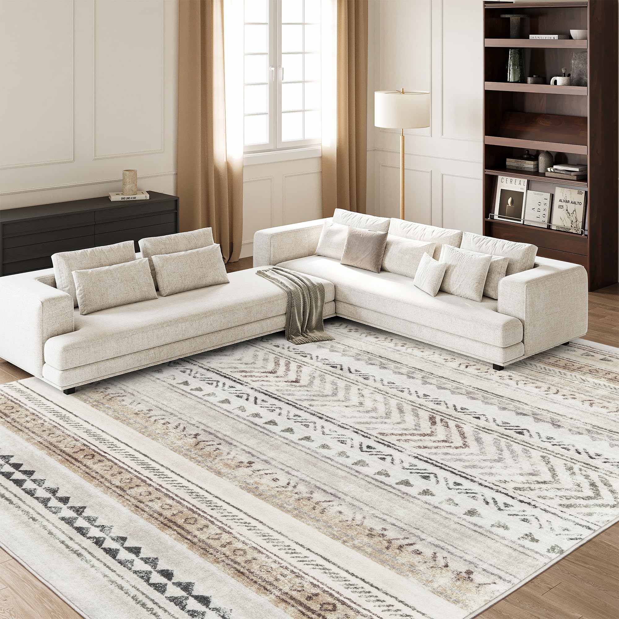 Area Tuft Rug Art&Tuft Area Rug 6x9, Super Soft Ultra-Thin Moroccan Washable, Anti ...