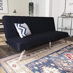 Amazon Com Dhp Emily Futon Couch Bed Modern Sofa Design Includes