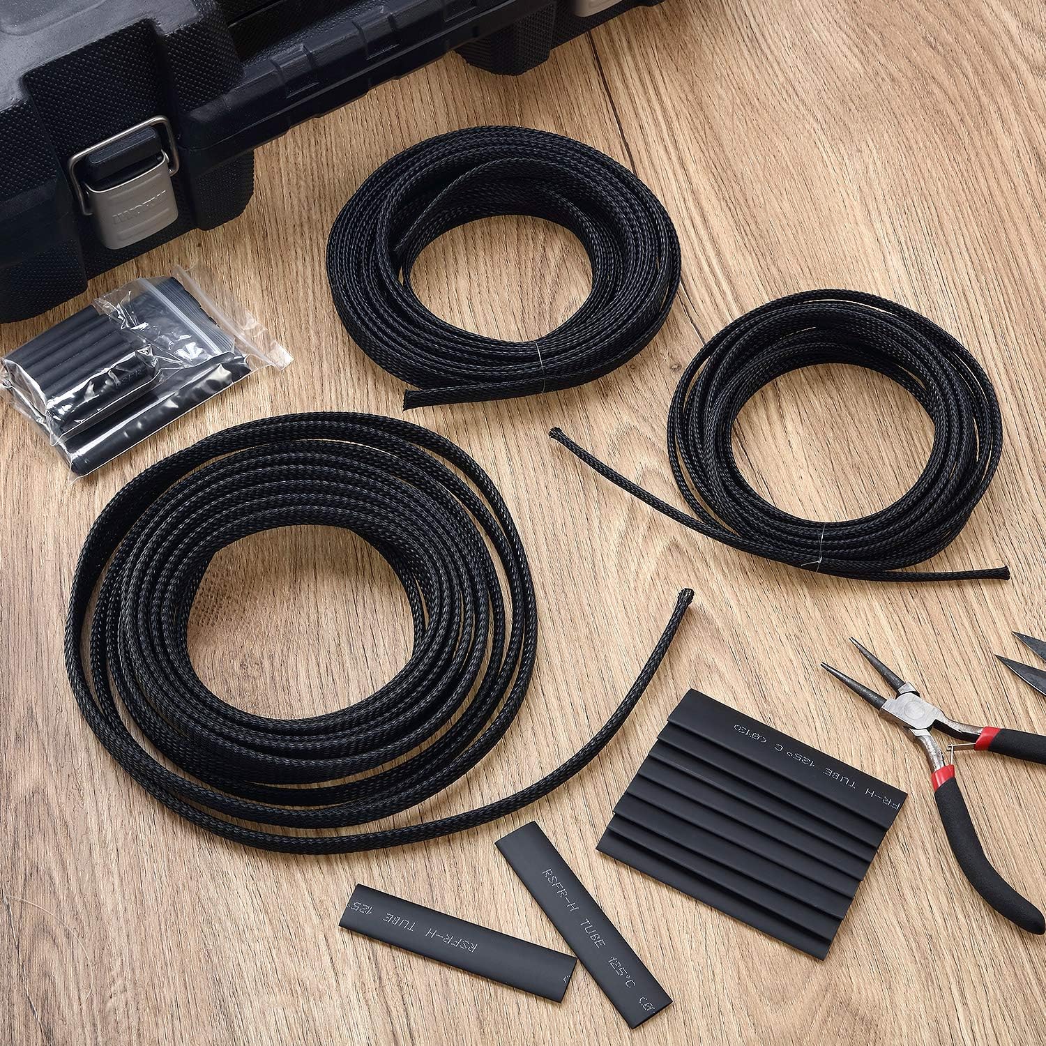 Boao 50 ft PET Expandable Braided Cable Sleeve - Image 4