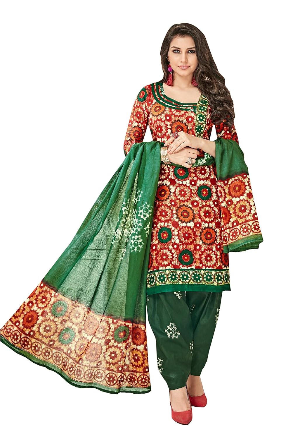 zulkee women's cotton unstitched dress material (summer_824 _pink_ free size)